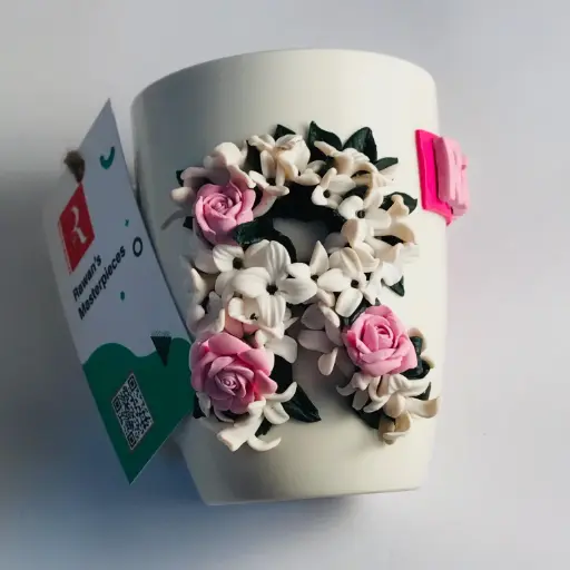 Letter mug, 3D coffee cup, Character mug. polymer clay mug. valentines day present. custom coffee cup for best friend